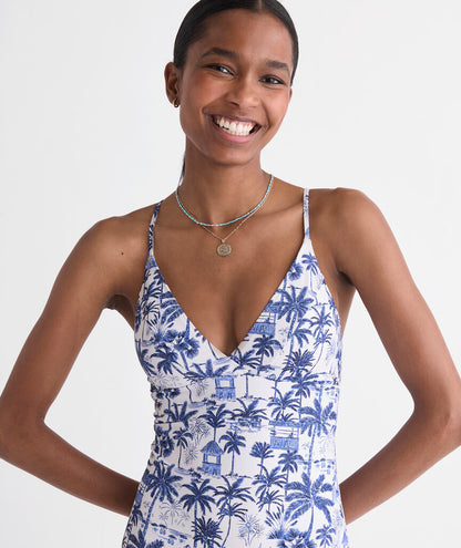 Sconset One-Piece - Beachy Toile Navy