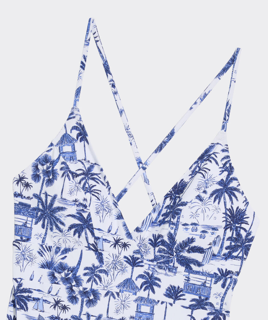 Sconset One-Piece - Beachy Toile Navy