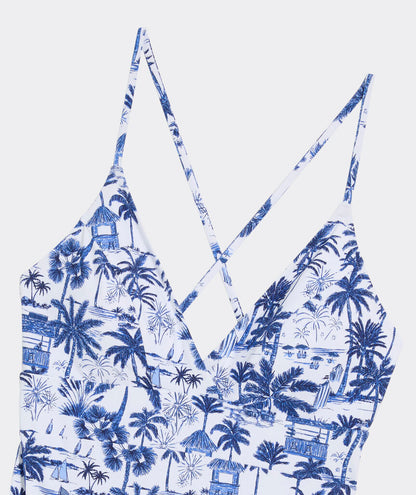 Sconset One-Piece - Beachy Toile Navy
