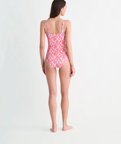 Southampton Square Neck One-Piece - Block Print Toucan 2