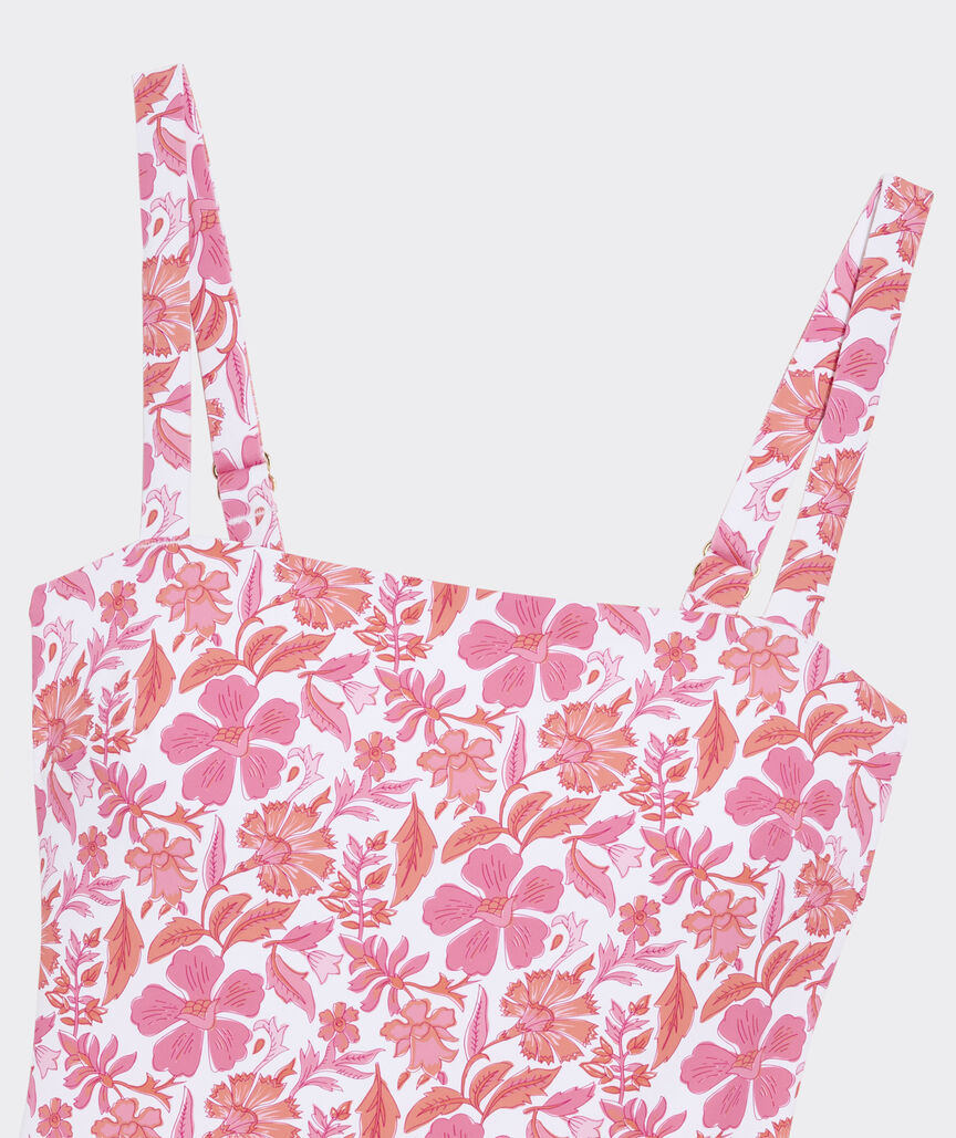 Southampton Square Neck One-Piece - Block Print Toucan 2