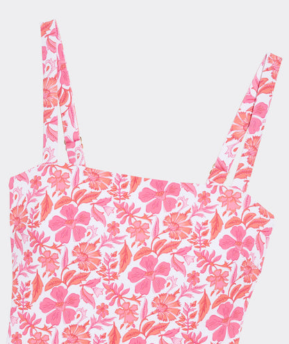 Southampton Square Neck One-Piece - Block Print Toucan 2