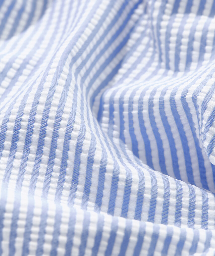 Sconset Seersucker One-Piece - Vineyard SS-SB/White