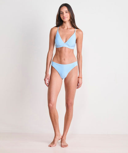 Sconset Seersucker Bikini Top - Vineyard SS-SB/White