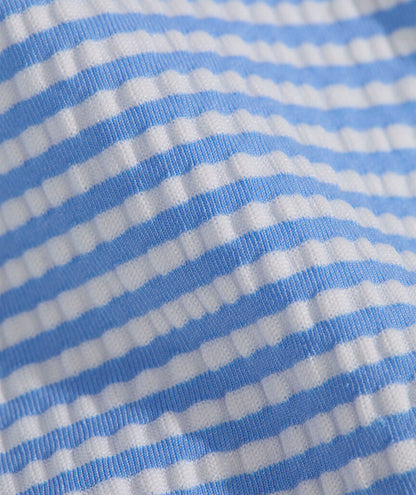 Sconset Seersucker Bikini Top - Vineyard SS-SB/White