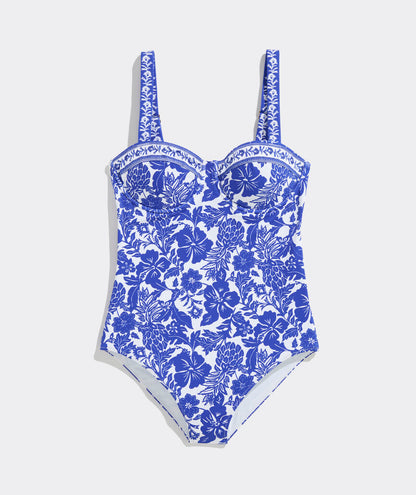 Amagansett Underwire One-Piece in Paradise Scarf Print