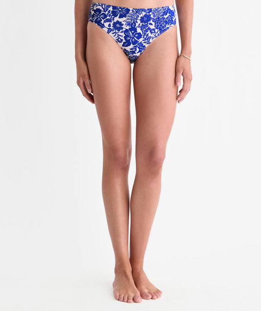 Wainscott Mid-Rise Bikini Bottom in Paradise Scarf Print