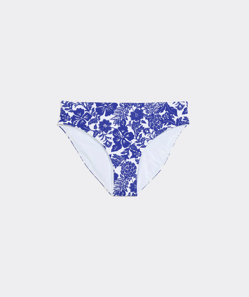 Wainscott Mid-Rise Bikini Bottom in Paradise Scarf Print