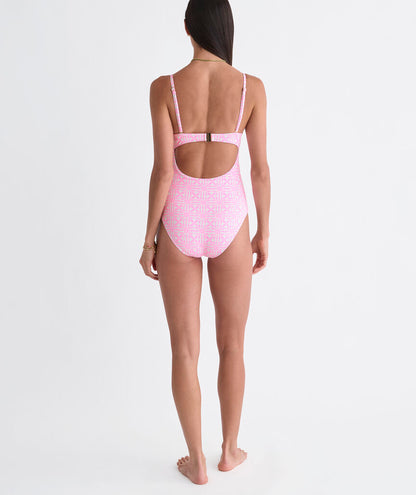 Narragansett Strapless One-Piece - Haven Tile Print