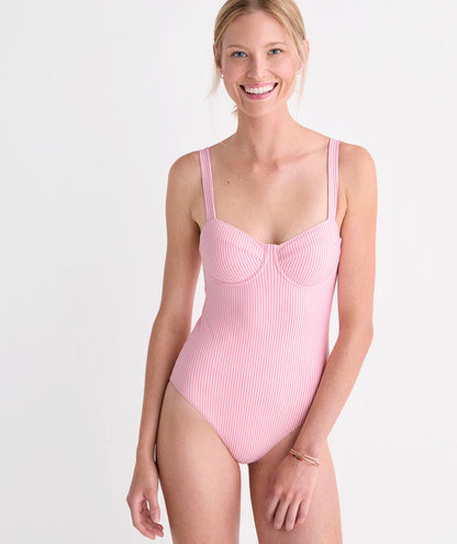 Amagansett Seersucker Underwire One-Piece - Vineyard Ss Pb/Wc