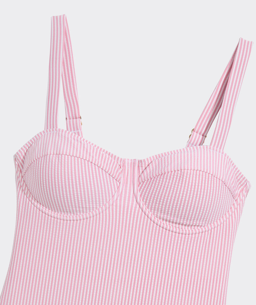 Amagansett Seersucker Underwire One-Piece - Vineyard Ss Pb/Wc