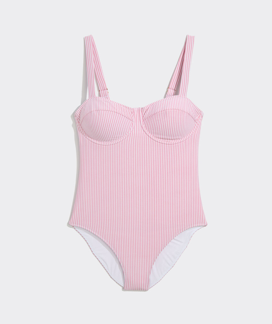 Amagansett Seersucker Underwire One-Piece - Vineyard Ss Pb/Wc
