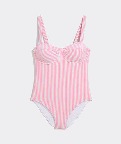 Amagansett Seersucker Underwire One-Piece - Vineyard Ss Pb/Wc