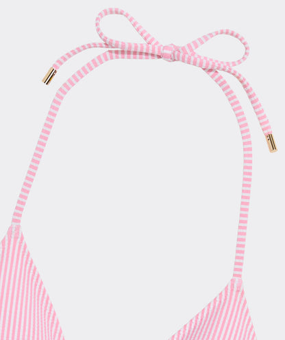 Seagrove Seersucker String Bikini Top - Vineyard Ss Pb/Wc