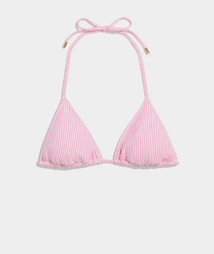 Seagrove Seersucker String Bikini Top - Vineyard Ss Pb/Wc