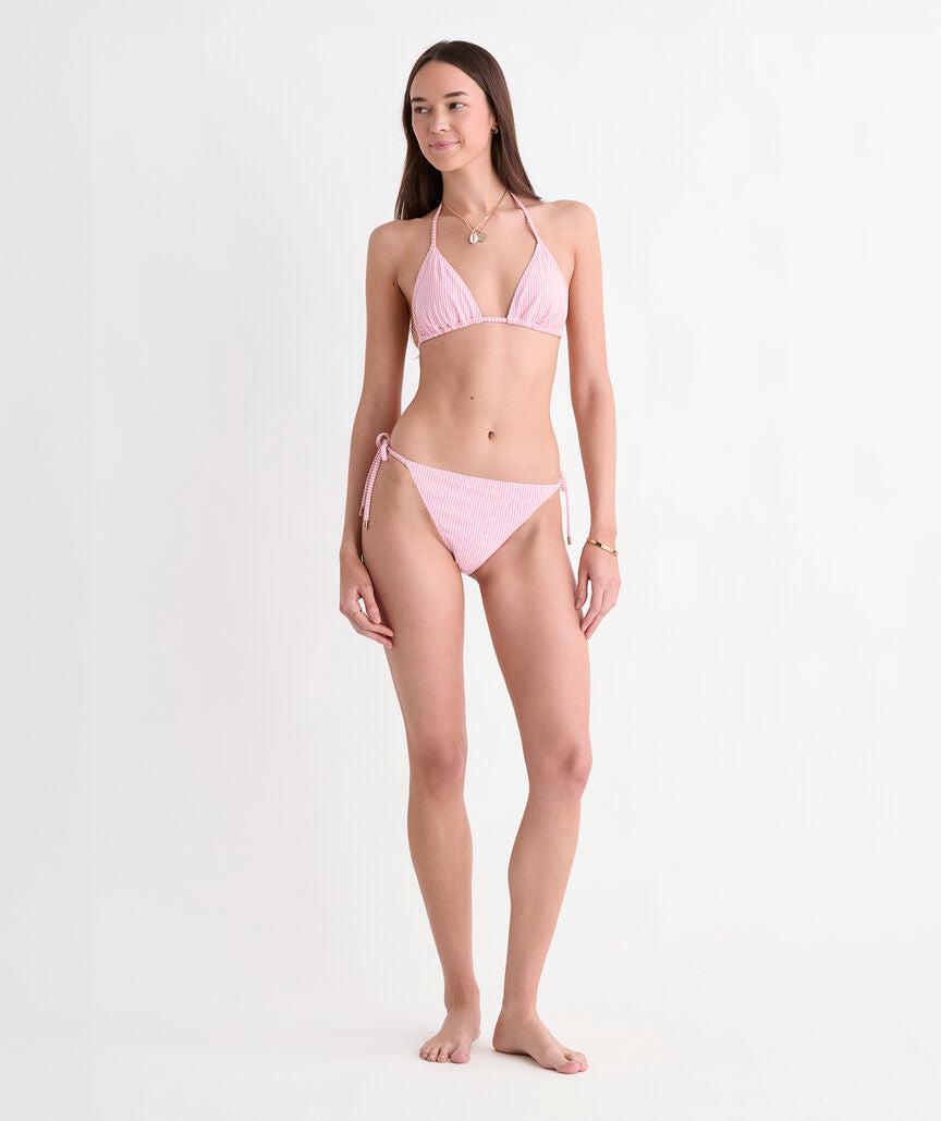 Seagrove Seersucker String Bikini Bottom - Vineyard Ss Pb/Wc