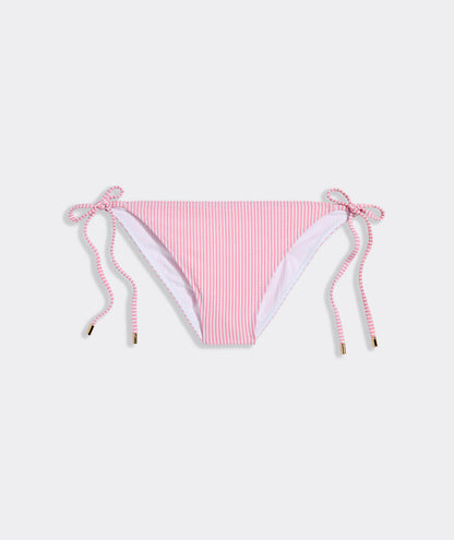 Seagrove Seersucker String Bikini Bottom - Vineyard Ss Pb/Wc