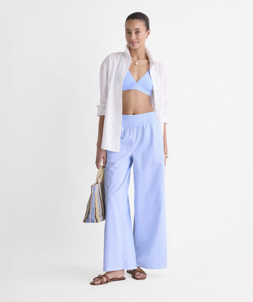 Seaside Harbor Pants - Seersucker-Jake Blue