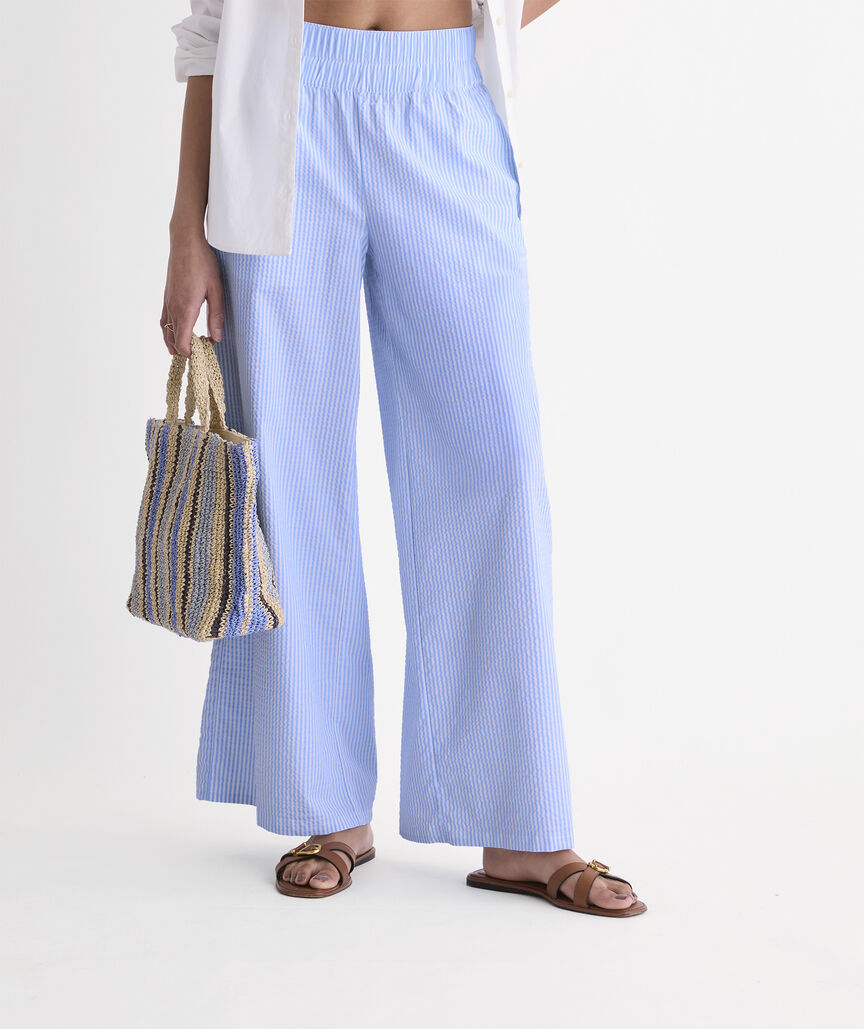 Seaside Harbor Pants - Seersucker-Jake Blue