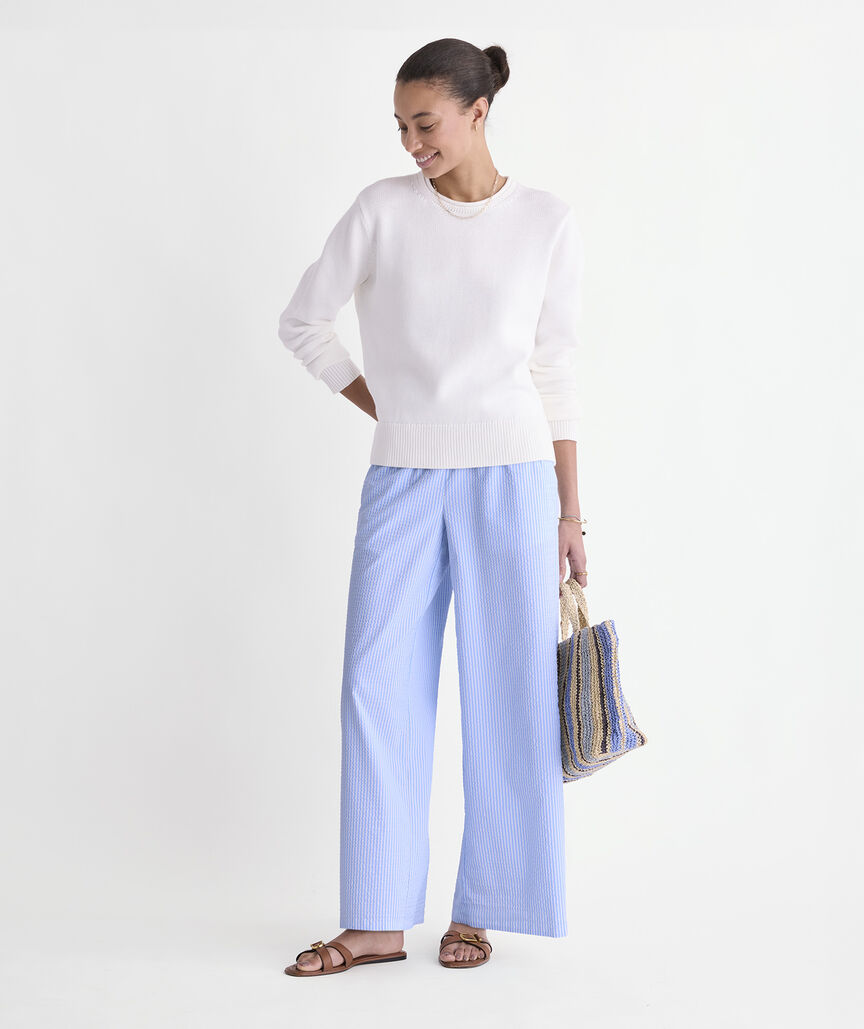 Seaside Harbor Pants - Seersucker-Jake Blue