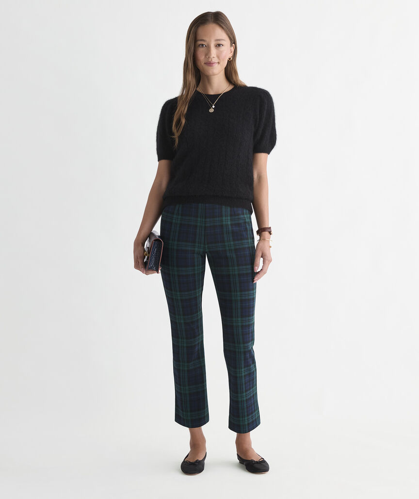 Plaid Peyton Pants - Jet Black Blackwatch
