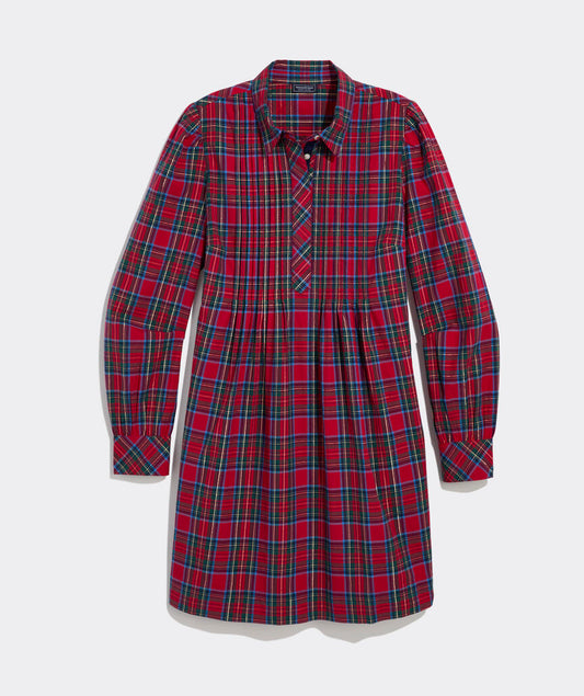 Pippa Poplin Dress - Yuletide Tartan MRed