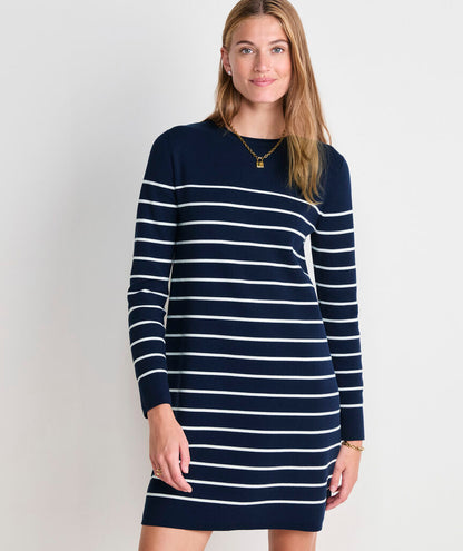 Katie Cotton Rollneck Sweater Dress - Nautical Navy