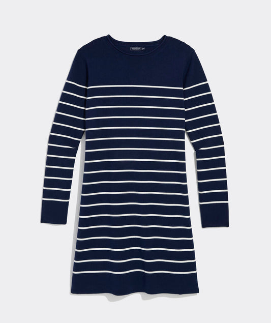 Katie Cotton Rollneck Sweater Dress - Nautical Navy