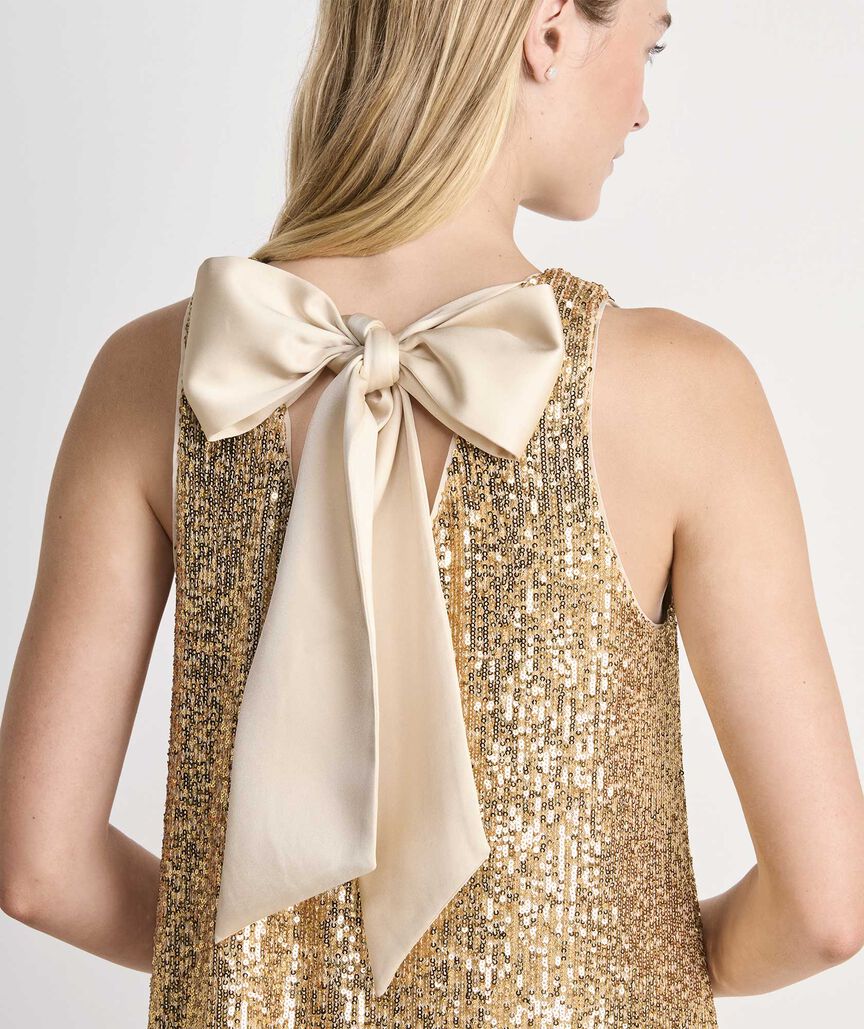 Kiki Sequin Swing Dress - Gold