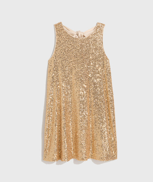 Kiki Sequin Swing Dress - Gold