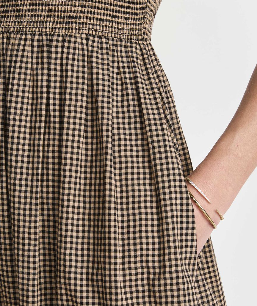 Ellen Maxi Dress - Gingham Cappuccino