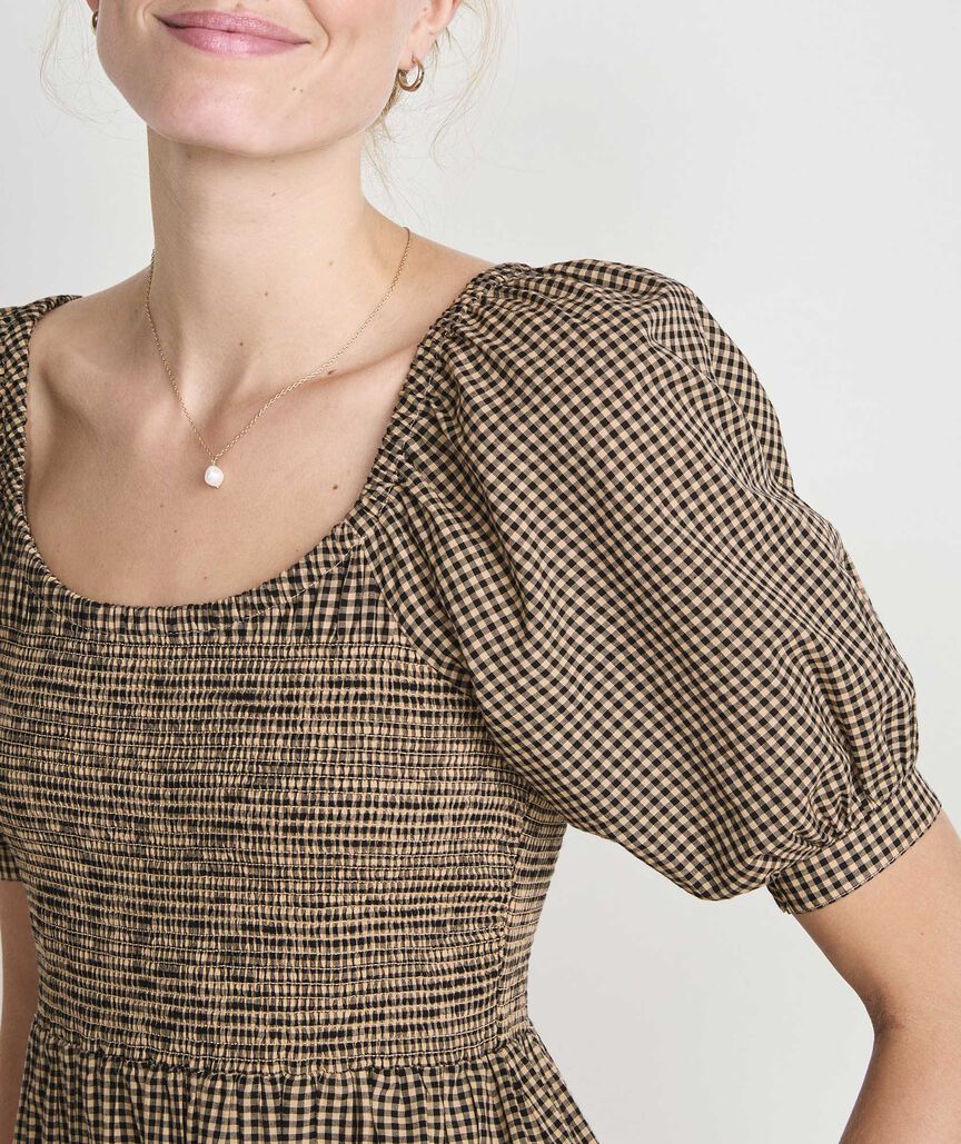 Ellen Maxi Dress - Gingham Cappuccino