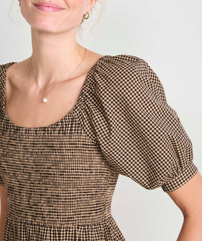 Ellen Maxi Dress - Gingham Cappuccino