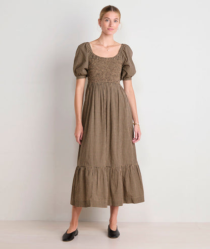 Ellen Maxi Dress - Gingham Cappuccino