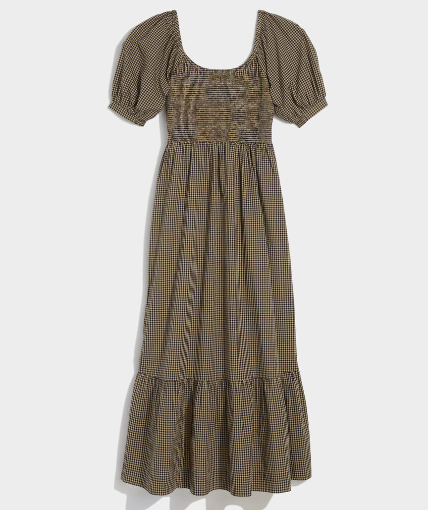 Ellen Maxi Dress - Gingham Cappuccino