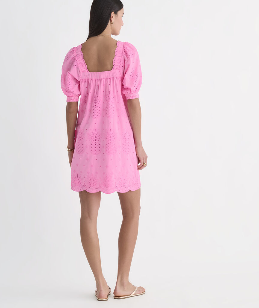 Serena Eyelet Dress - Neon Bloom