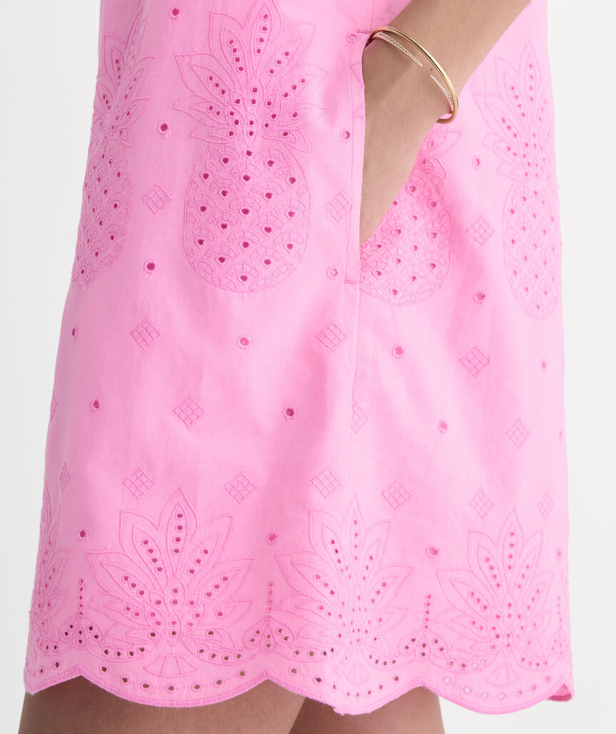 Serena Eyelet Dress - Neon Bloom