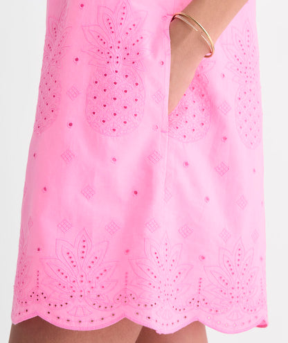 Serena Eyelet Dress - Neon Bloom