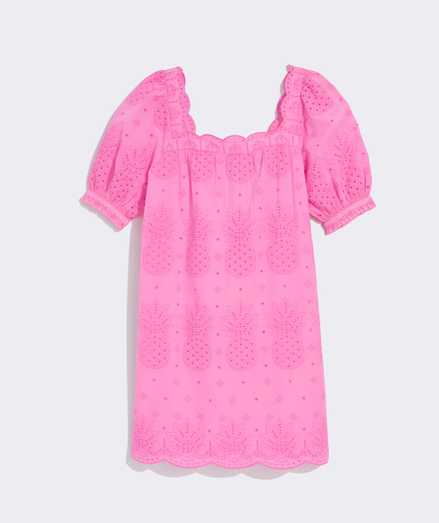 Serena Eyelet Dress - Neon Bloom