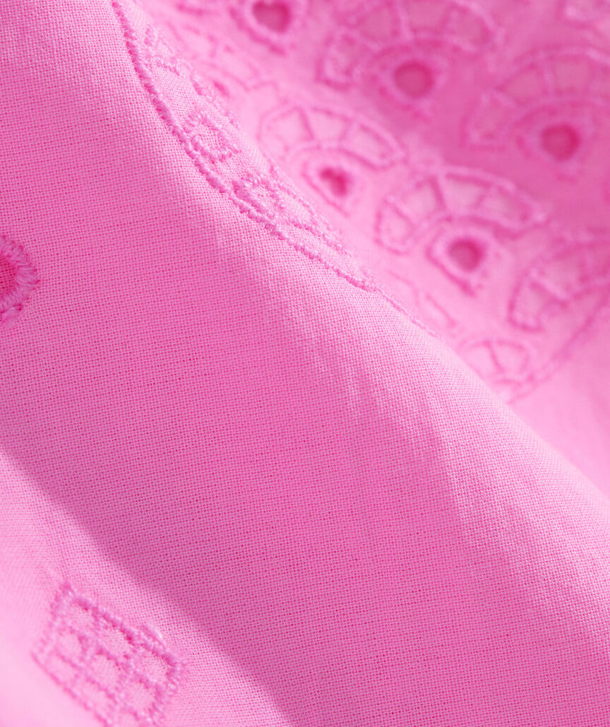 Serena Eyelet Dress - Neon Bloom