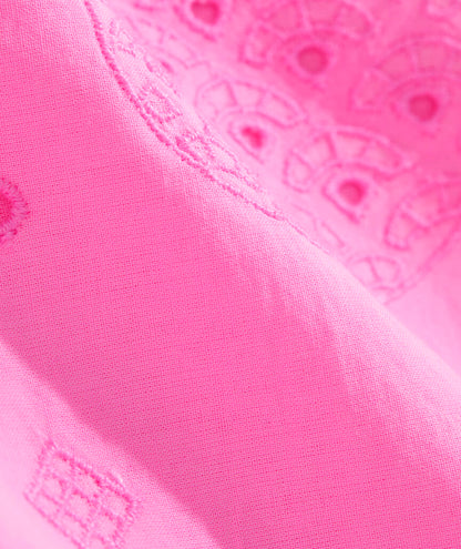 Serena Eyelet Dress - Neon Bloom