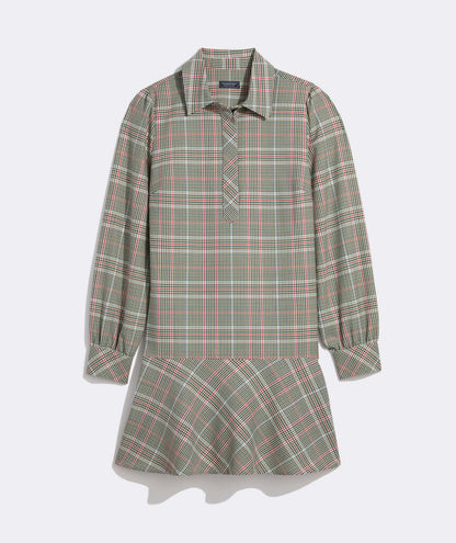 Pippa Wool Dress - Bea Plaid Marsh
