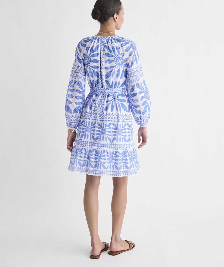 Lucy Mini Dress - Haven Tile Blue