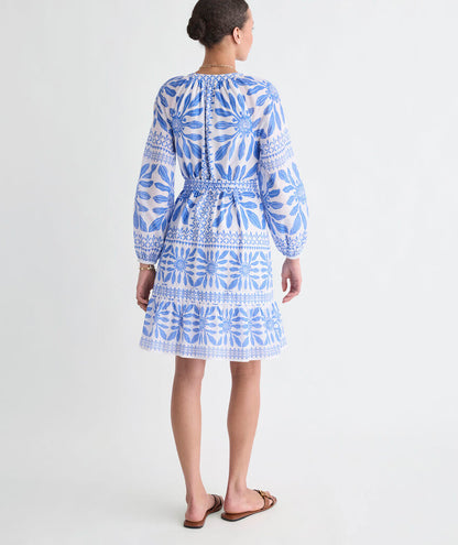 Lucy Mini Dress - Haven Tile Blue
