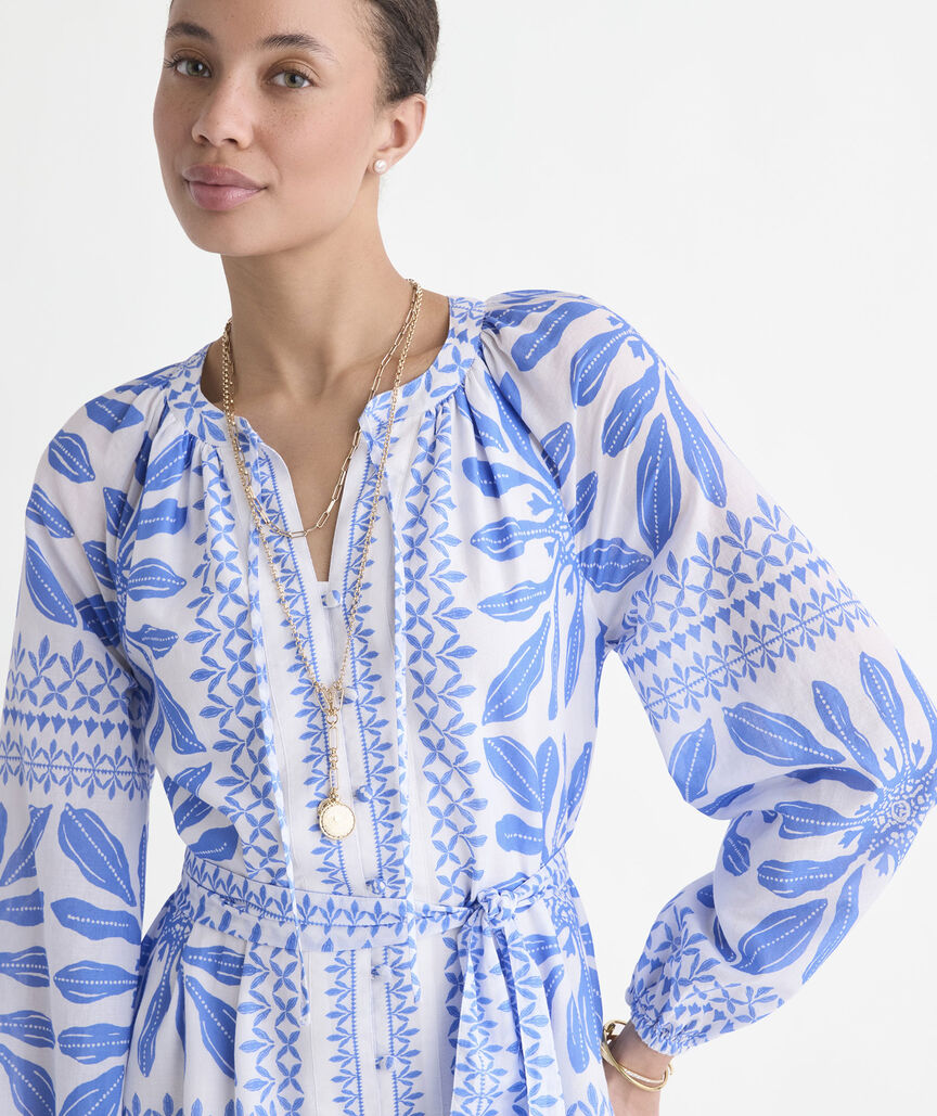 Lucy Mini Dress - Haven Tile Blue