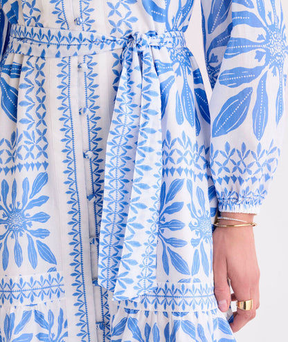 Lucy Mini Dress - Haven Tile Blue