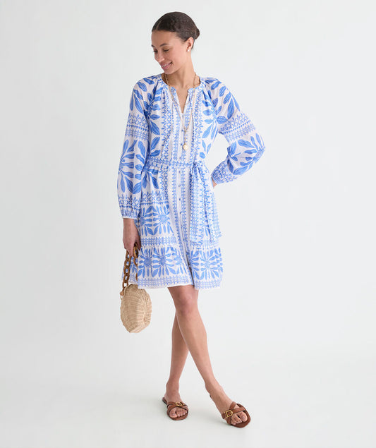 Lucy Mini Dress - Haven Tile Blue