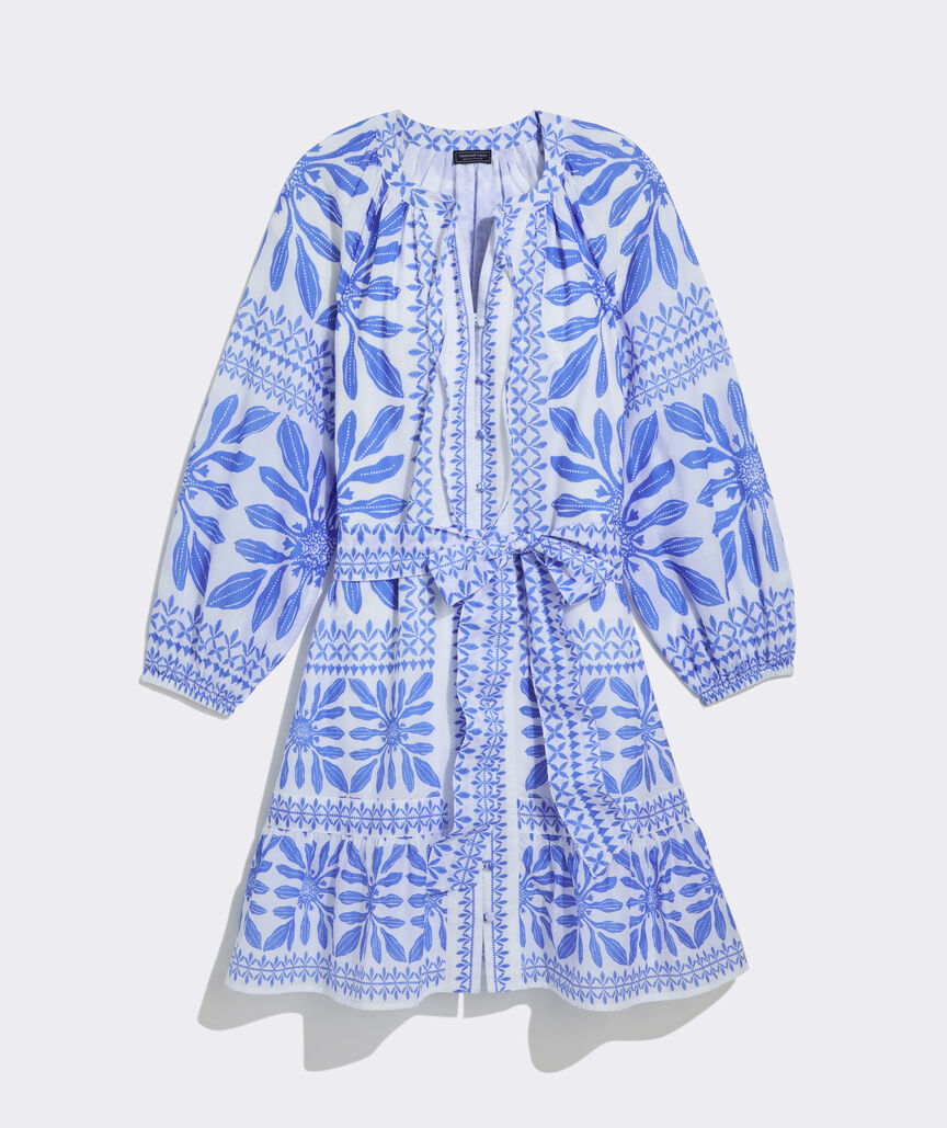Lucy Mini Dress - Haven Tile Blue