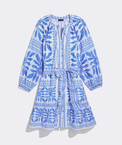 Lucy Mini Dress - Haven Tile Blue
