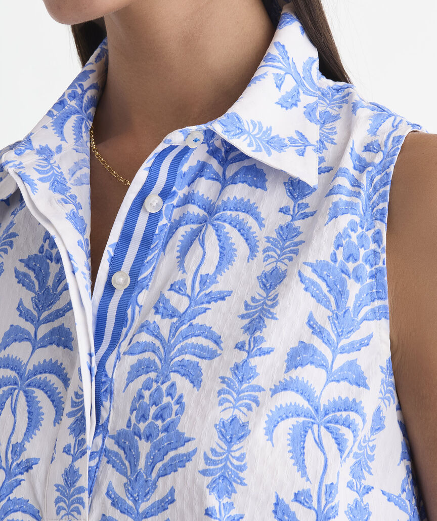 Printed Pippa Harbor Dress -  Breaker Palm Stripe